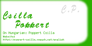 csilla poppert business card